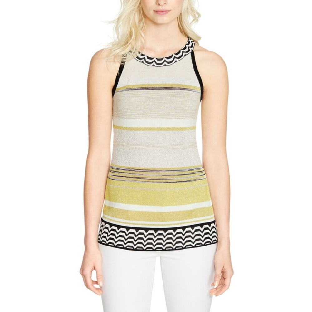 White House Black Market Sleeveless Sweater Halter Neck Top SMALL